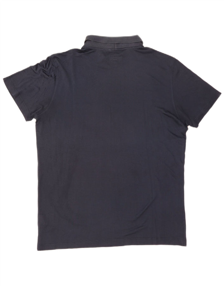 Polo Uomo GIORGIO ARMANI IT 50 Medio Blu Navy Seta