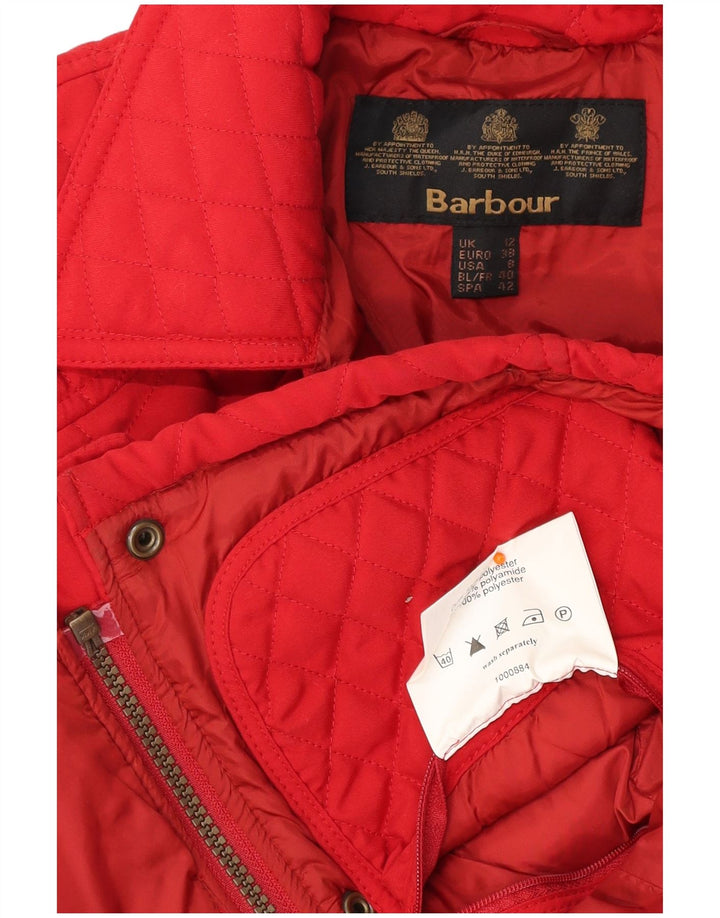 Gilet trapuntato da donna BARBOUR UK 12 medio rosso poliestere