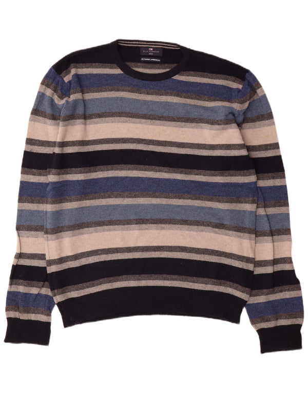 MARKS & SPENCER Maglione maglione girocollo da uomo blu Harbour grande blu
