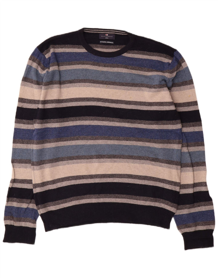 MARKS & SPENCER Maglione maglione girocollo da uomo blu Harbour grande blu