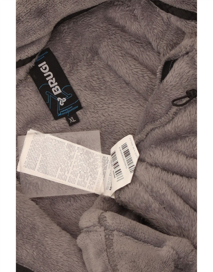 Giacca in pile da uomo Brugi UK 42 XL poliestere grigio