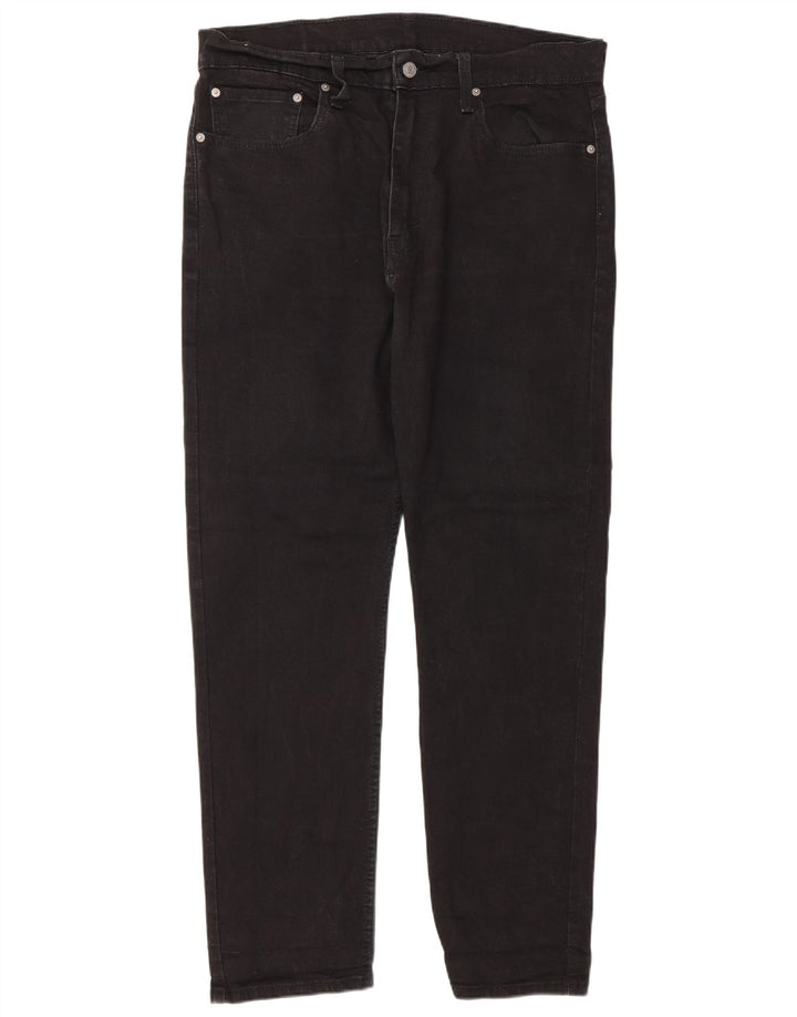 Levi's Uomo 502 Jeans affusolati W36 L32 Cotone Nero
