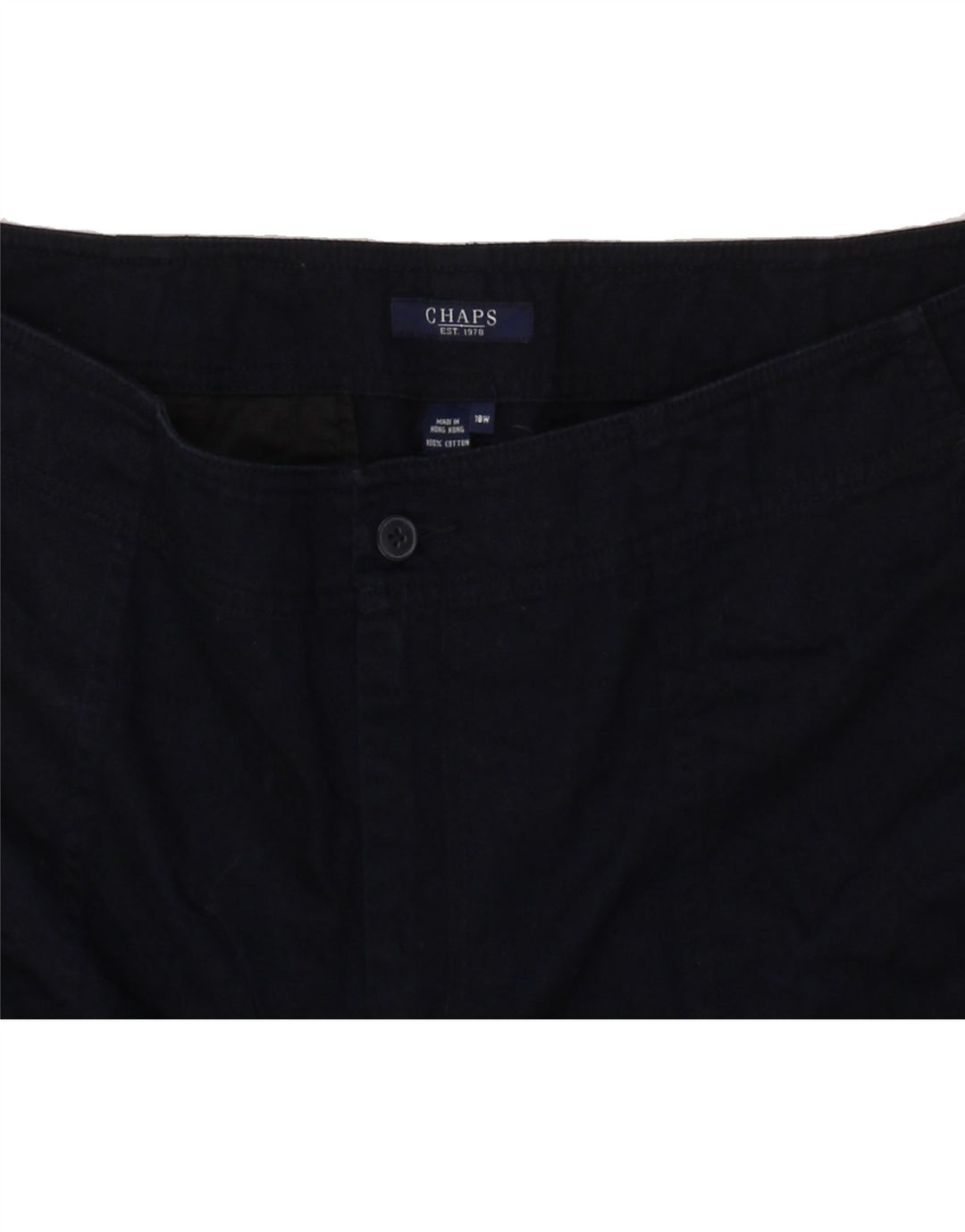CHAPS Womens Chino Shorts US 18 2XL W40 Navy Blue Cotton Vintage Chaps and Second-Hand Chaps from Messina Hembry 