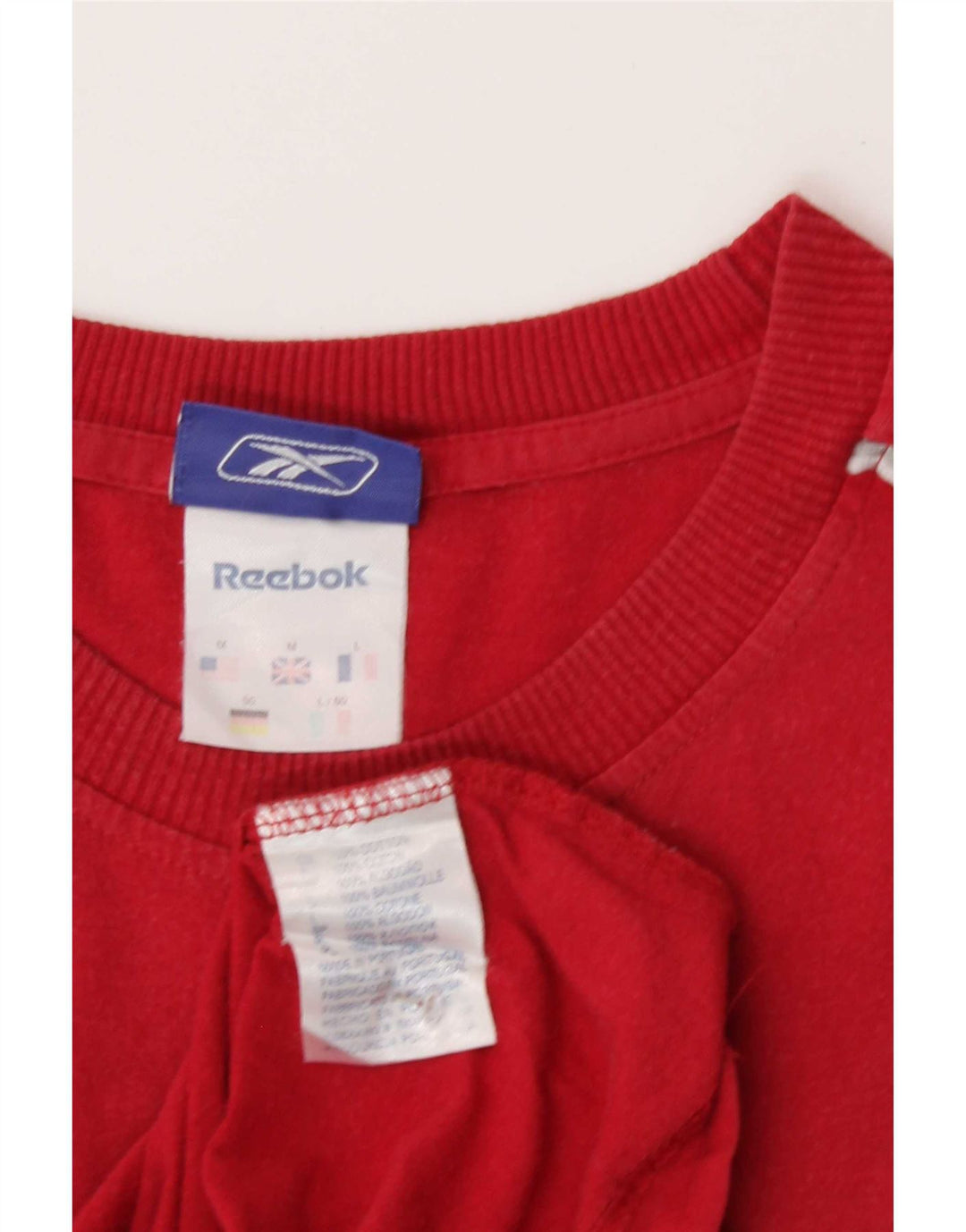 Reebok T-shirt da uomo Top Medium Red Cotton