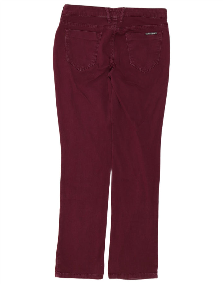 WHITE STUFF Jeans dritti da donna UK 12 Medio W30 L30 Cotone bordeaux