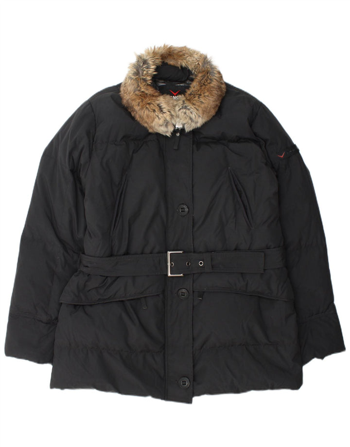 Giubbotto Imbottito Donna Vintage IT 48 XL Nero Poliammide