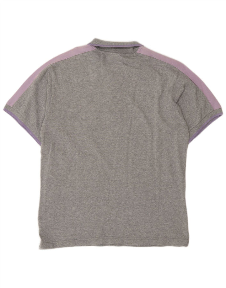 Polo grafica da uomo North Sails in cotone color block grigio medio