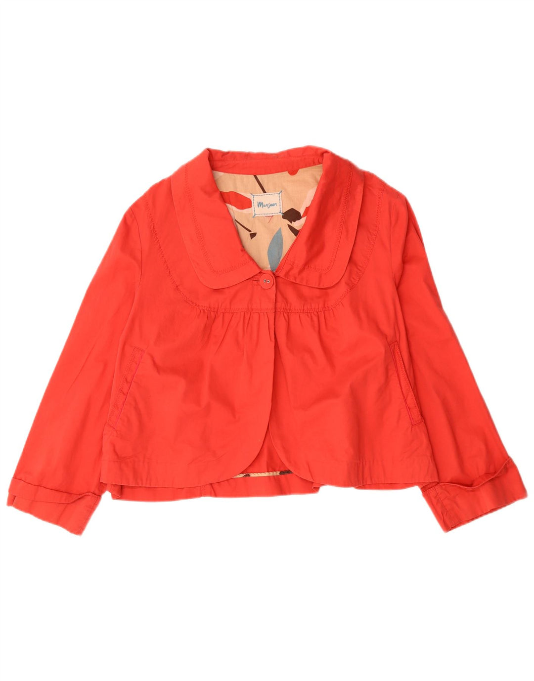 Giubbotto bomber da donna Monsoon UK 14 cotone rosso medio