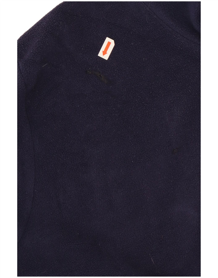 Maglione in pile da uomo Kappa con zip e collo grande in poliestere blu navy