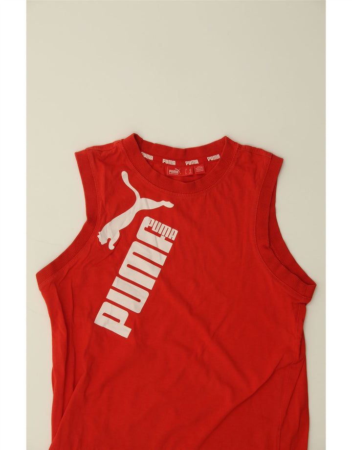 PUMA Boys Graphic Vest Top 11-12 Years Large  Red Vintage Puma and Second-Hand Puma from Messina Hembry 