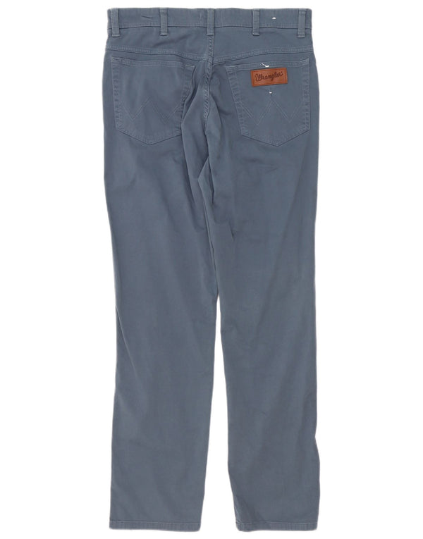 Pantaloni casual Wrangler Texas Straight Slim Fit da uomo W34 L32 in cotone blu
