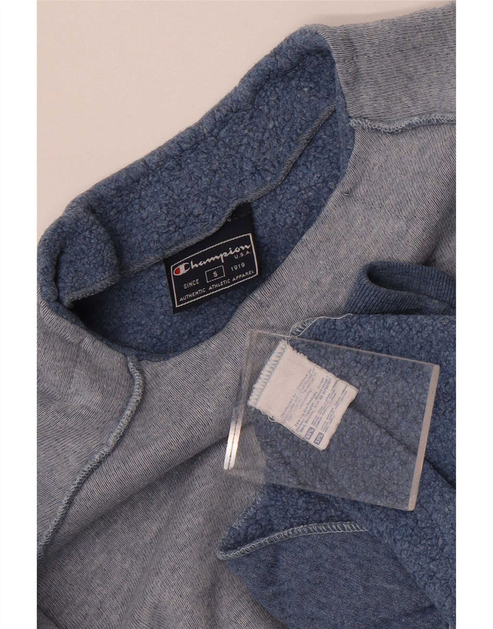 Felpa oversize da donna Champion, maglione UK 10, piccolo cotone blu