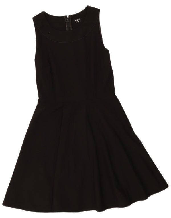 Abito a trapezio senza maniche da donna Oasis UK 12 Poliestere nero medio