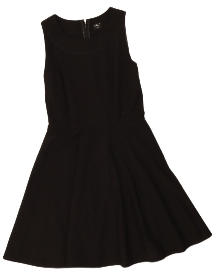 Abito a trapezio senza maniche da donna Oasis UK 12 Poliestere nero medio