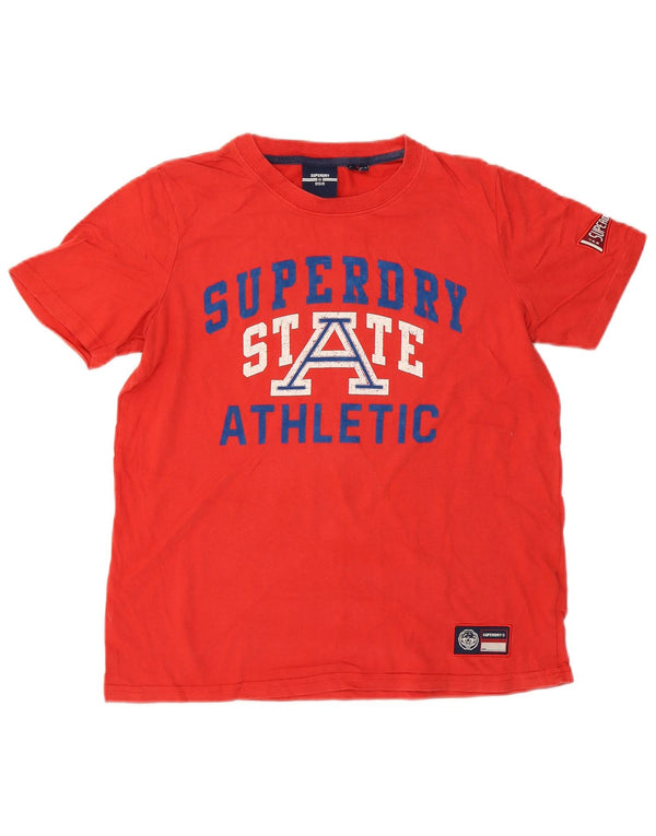 T-shirt grafica da donna Superdry Top UK 10 Small Rossa