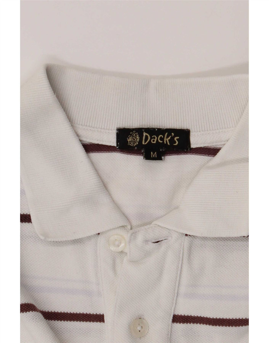 Polo da uomo Dack's a righe bianche medie