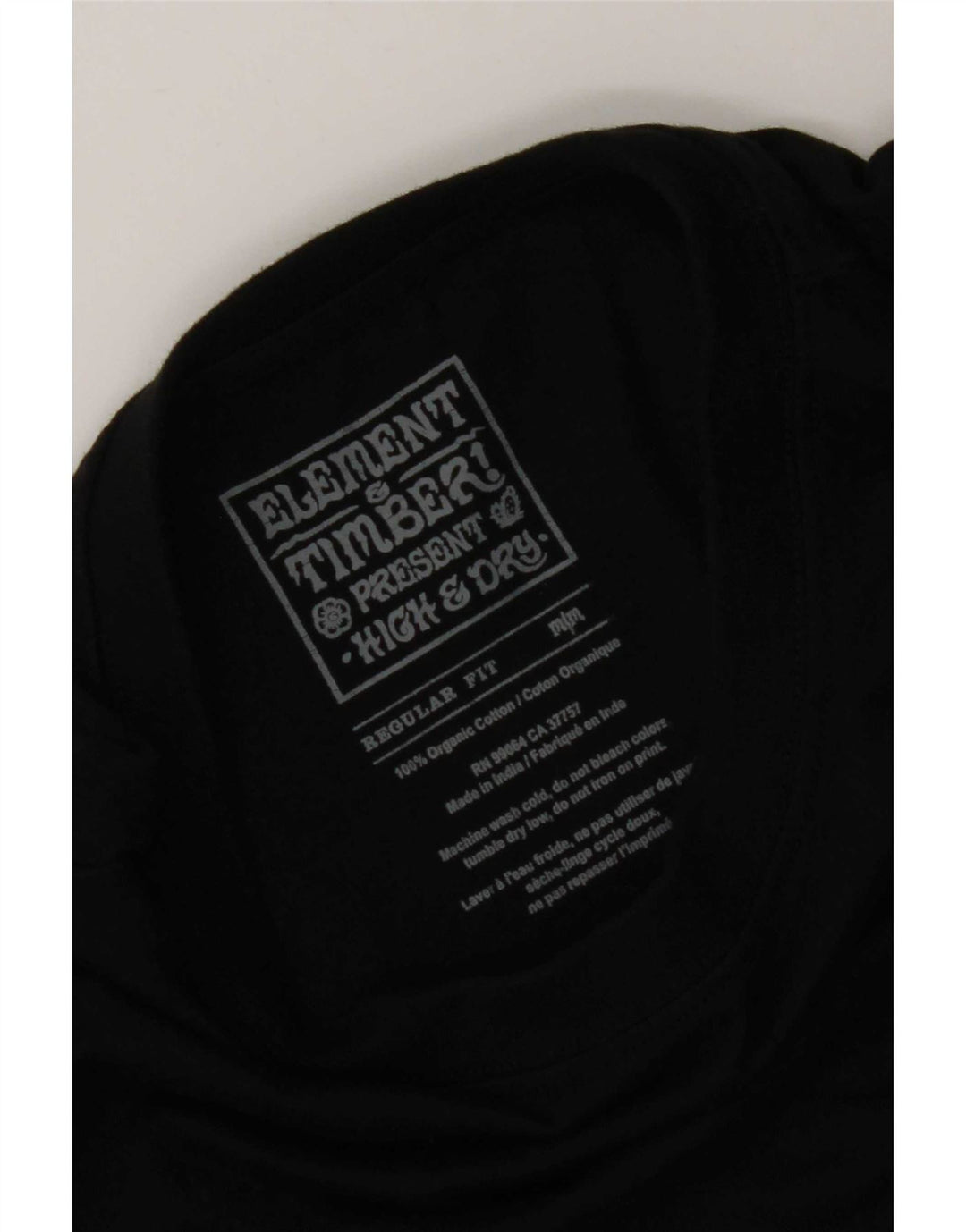 T-shirt grafica da uomo con vestibilità regolare Element, in cotone nero medio