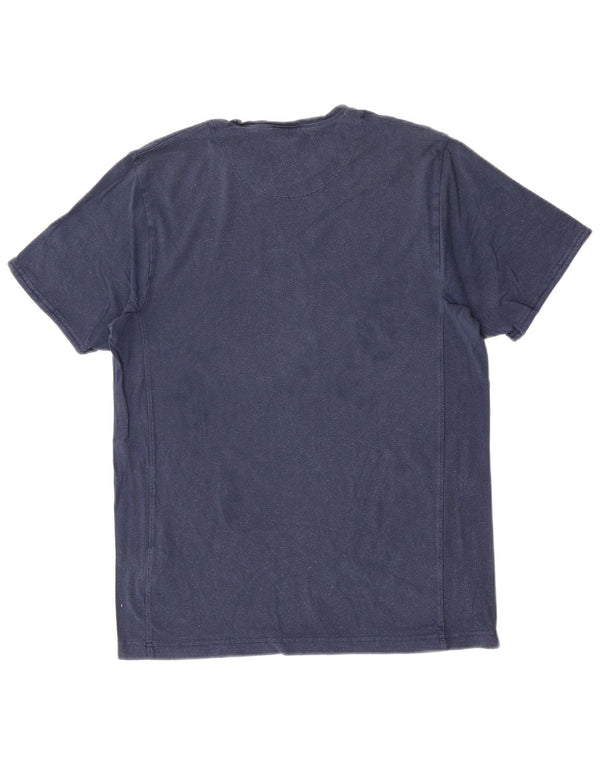 Nike Mens T-Shirt Top UK 42/44 Large Navy Blue Viscose