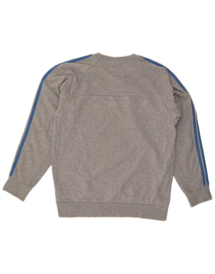 Felpa Adidas Uomo Maglione Cotone Grigio Medio