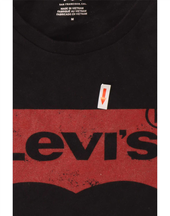 T-shirt grafica da uomo Levi's Top in cotone nero medio
