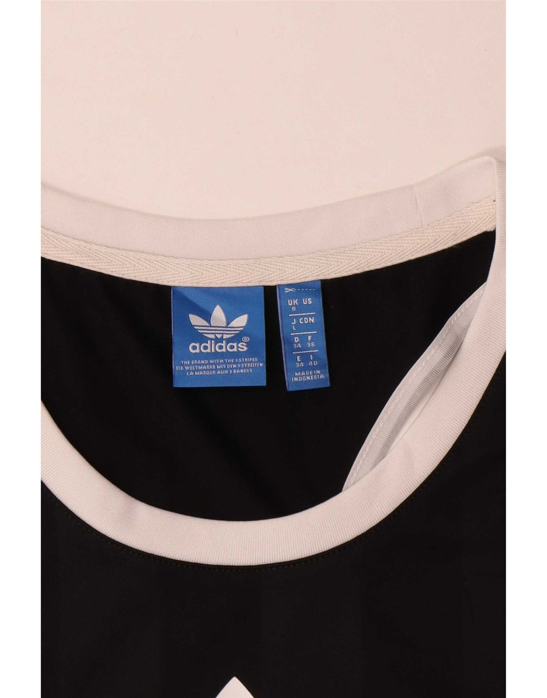 Canottiera grafica da donna Adidas UK 8 Small poliestere nero