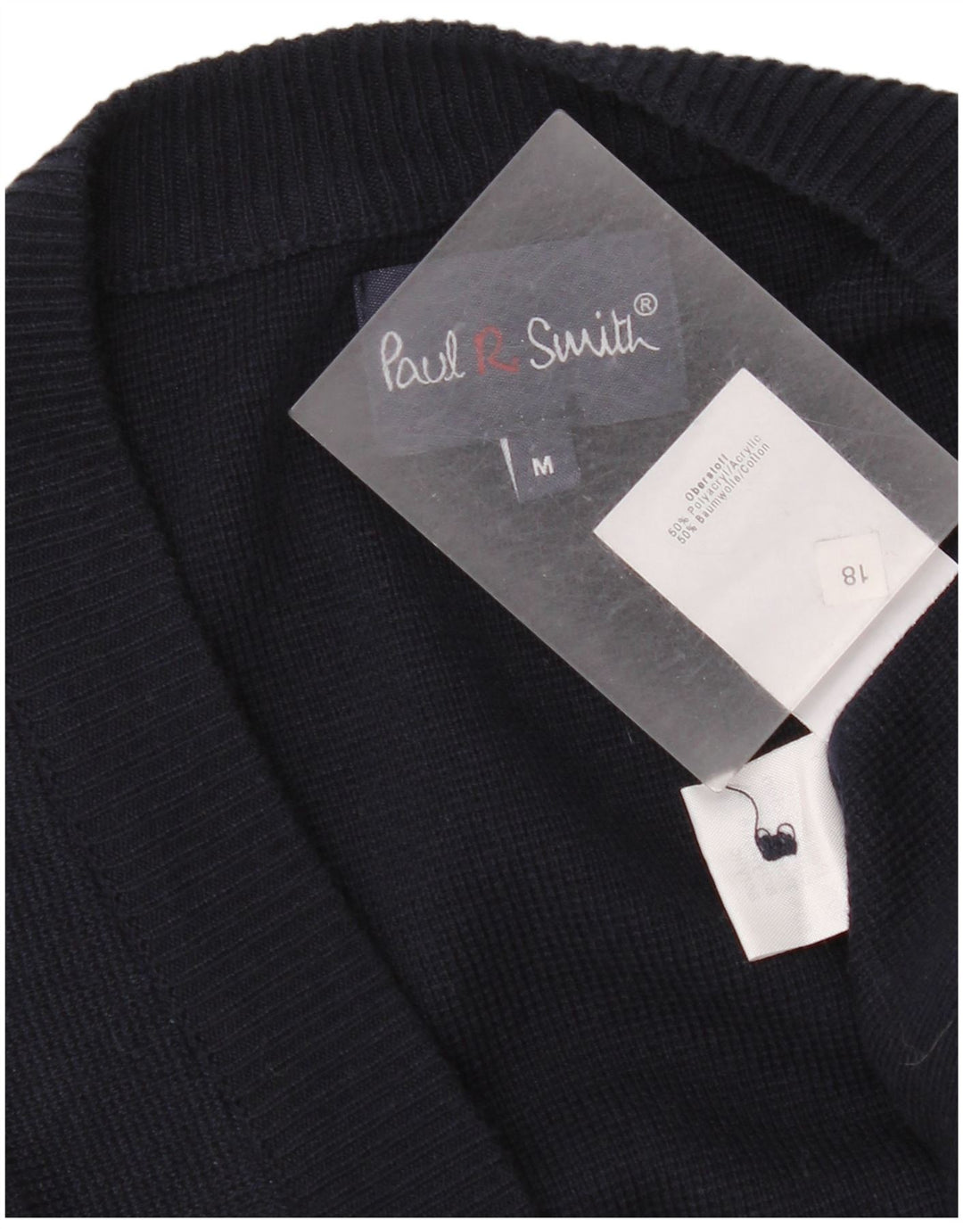 Maglione cardigan da uomo Paul Smith Poliacrilico a righe medie blu navy