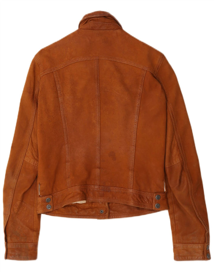 Giacca in pelle da donna Gypsy UK 10 piccola marrone