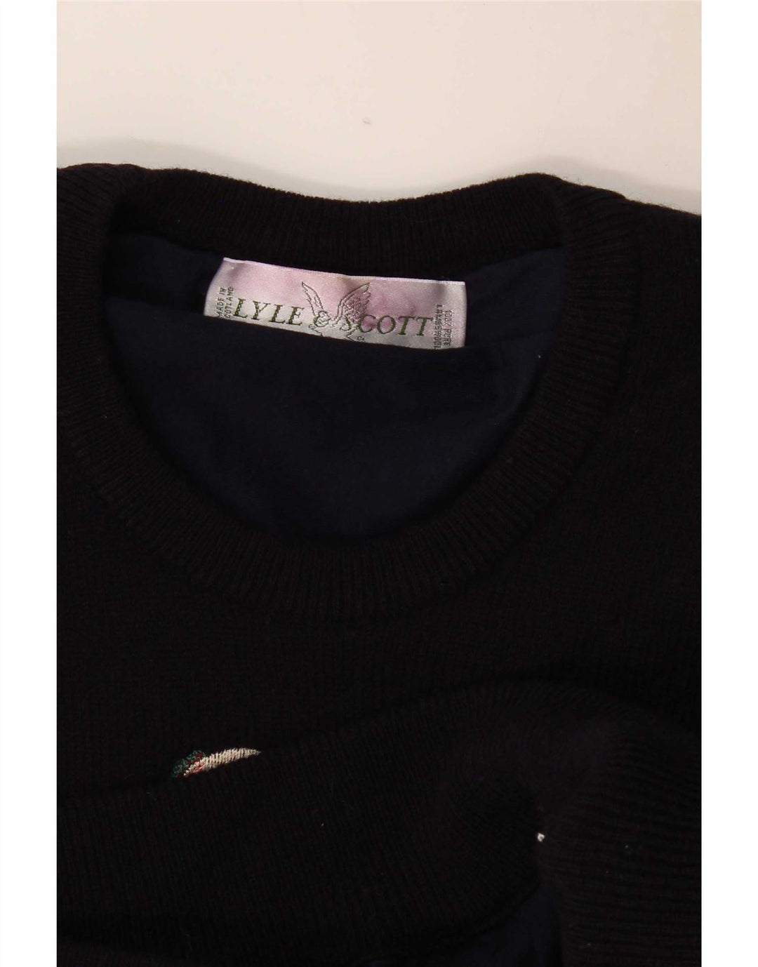 Lyle & Scott Maglione girocollo grafico da uomo blu navy medio
