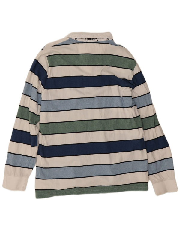 Crew Clothing Polo da rugby da uomo a maniche lunghe XL a righe multicolore