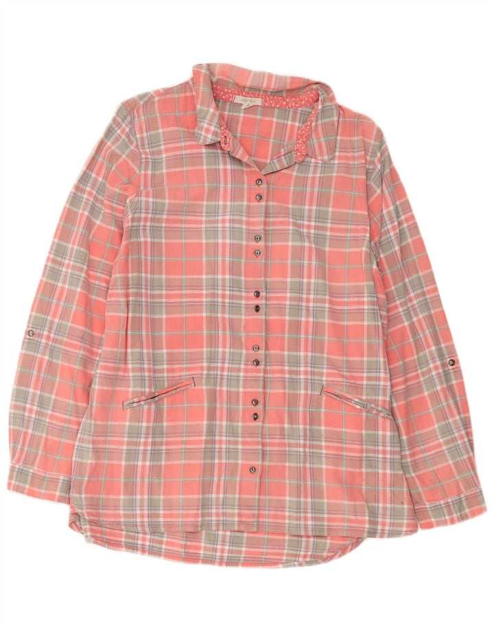 Camicia da donna White Stuff UK 16 Cotone a quadri rosa grande