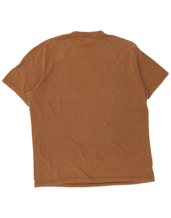 BILLABONG Mens Graphic T-Shirt Top Large Brown Cotton