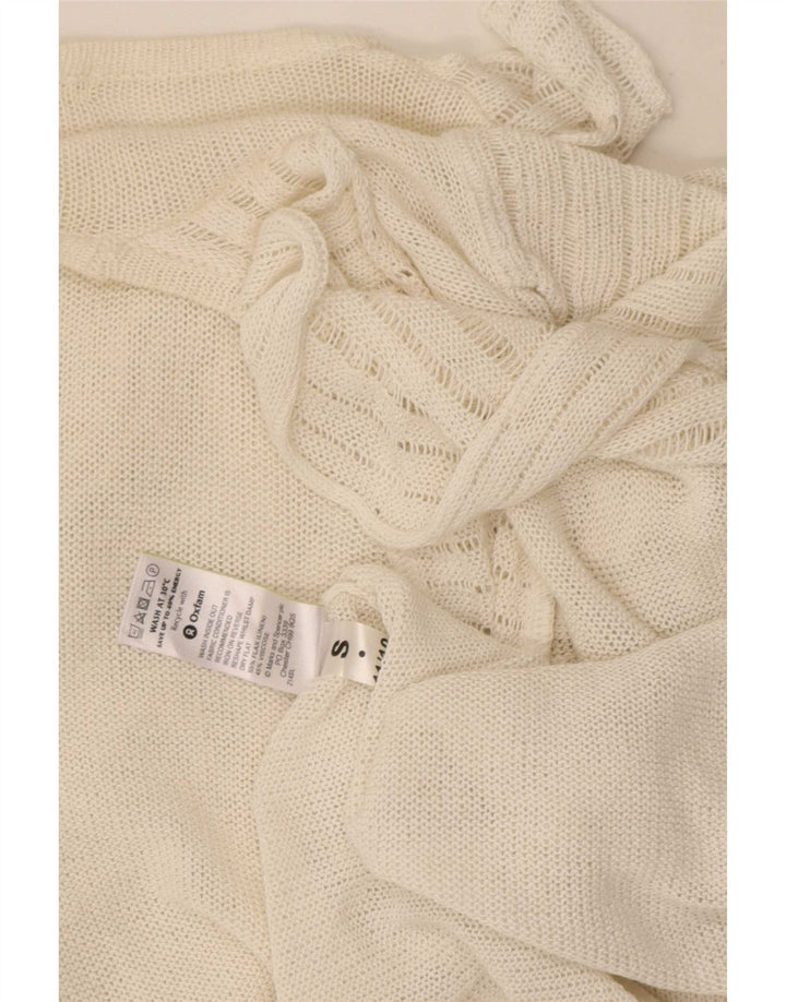 Marks & Spencer Top cardigan aperto sul davanti con volant da donna UK 16 grande bianco