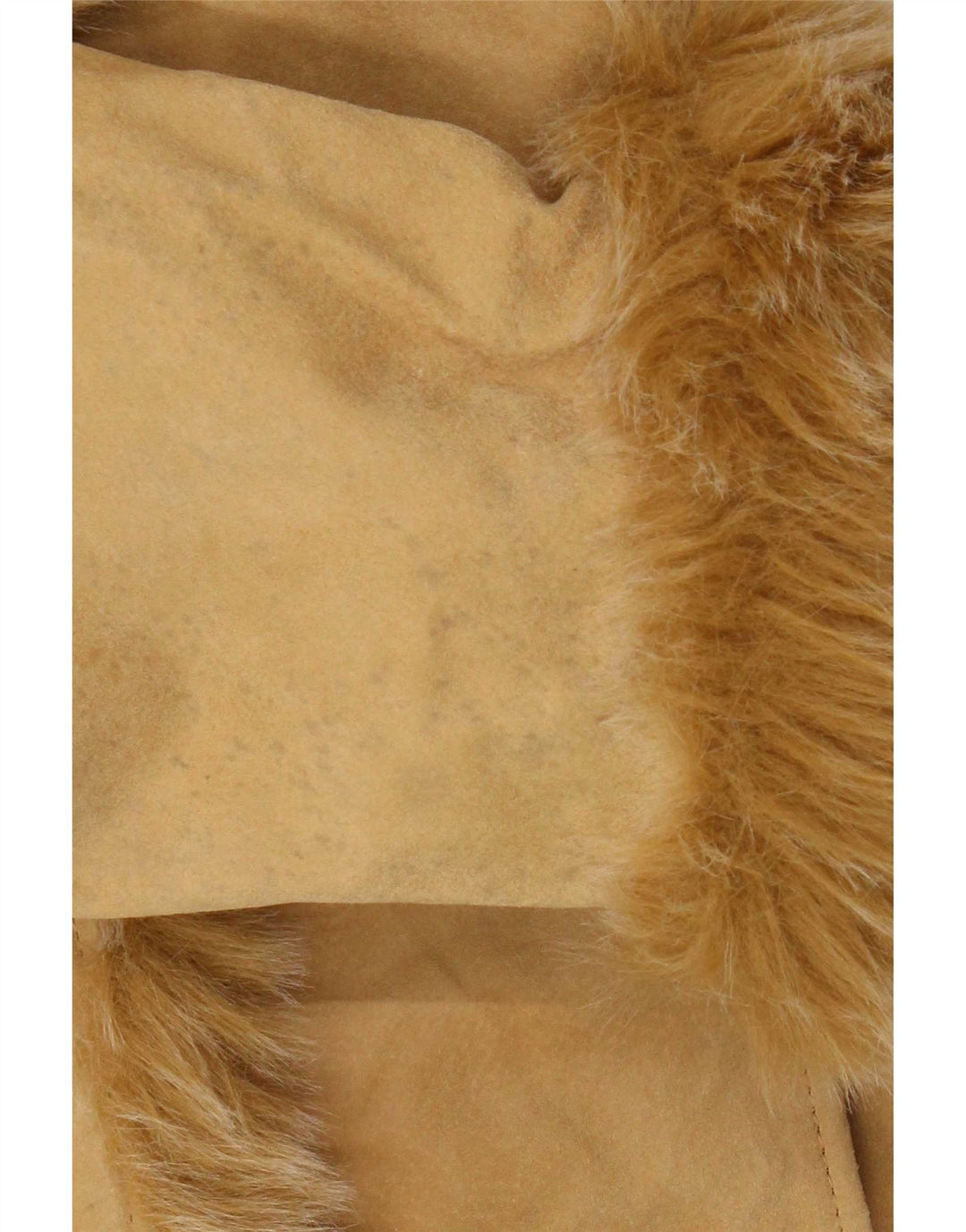 Soprabito vintage da donna in pelle scamosciata EU 38 in pelle beige medio