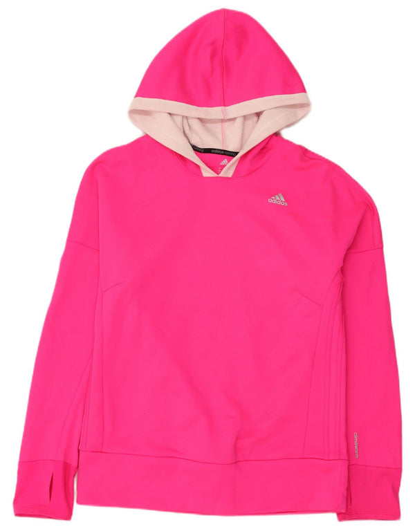 Maglione con cappuccio Adidas Climawarm da donna UK 16/18 Large Rosa Poliestere
