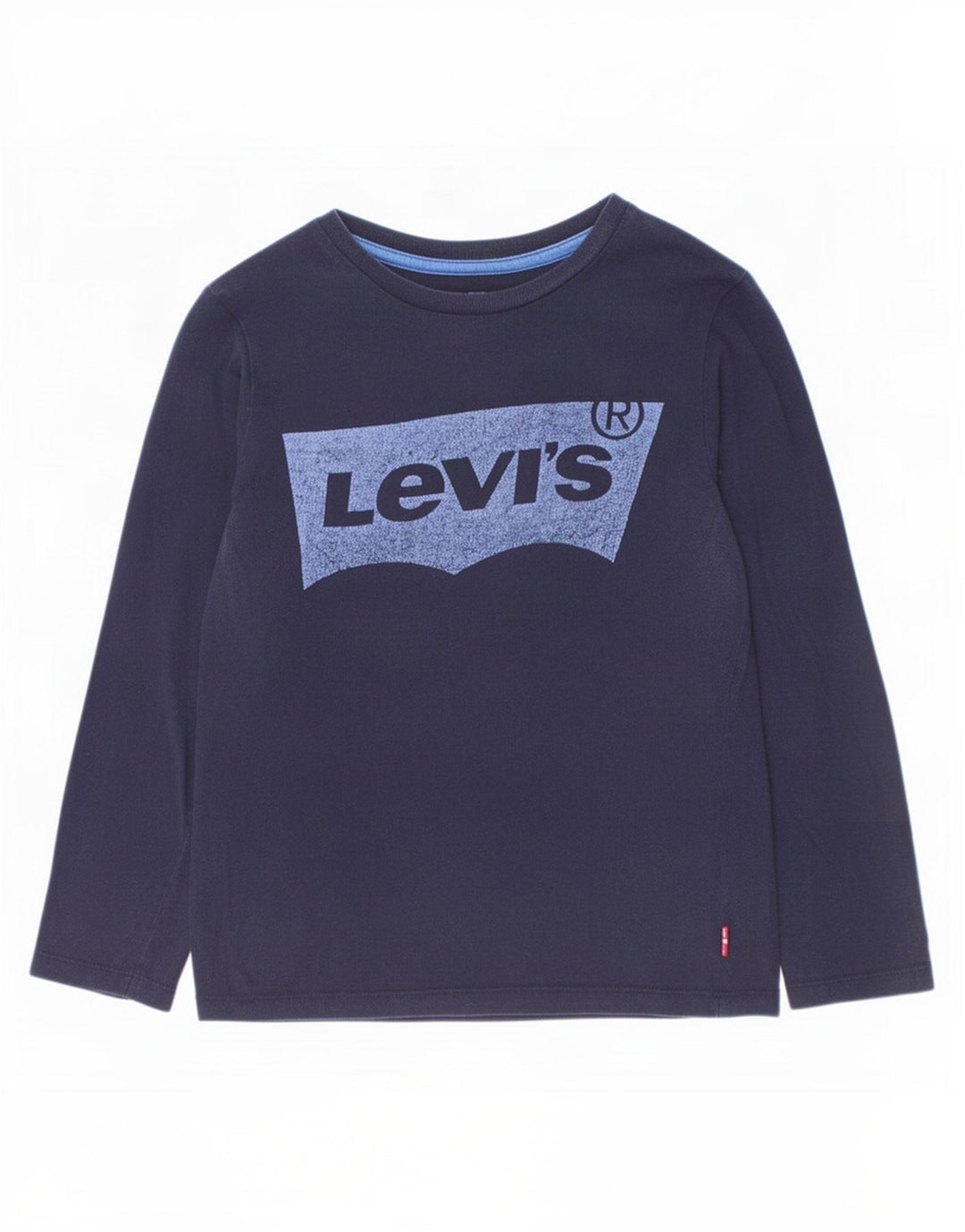 Levi's Maglietta grafica per ragazzi a maniche lunghe 9-10 anni in cotone blu navy