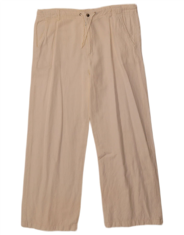 Pantaloni a gamba larga da donna Diesel W36 L27 bianco sporco