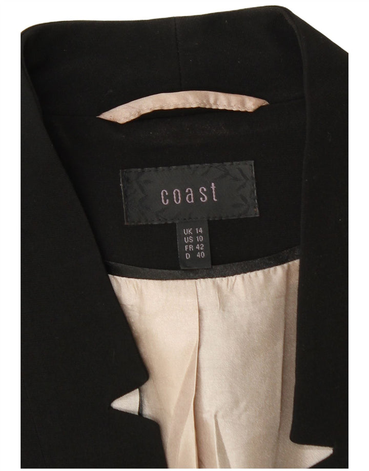 Giacca blazer da donna Coast UK 14 grande poliestere nero
