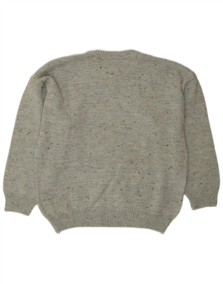 Maglione maglione girocollo da uomo South Coast IT 52 grande grigio screziato