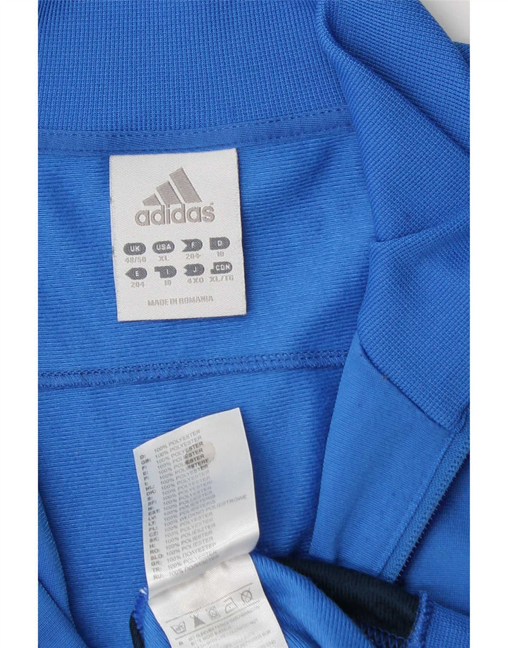 Giacca da tuta da uomo Adidas UK 48/50 XL Poliestere color block blu
