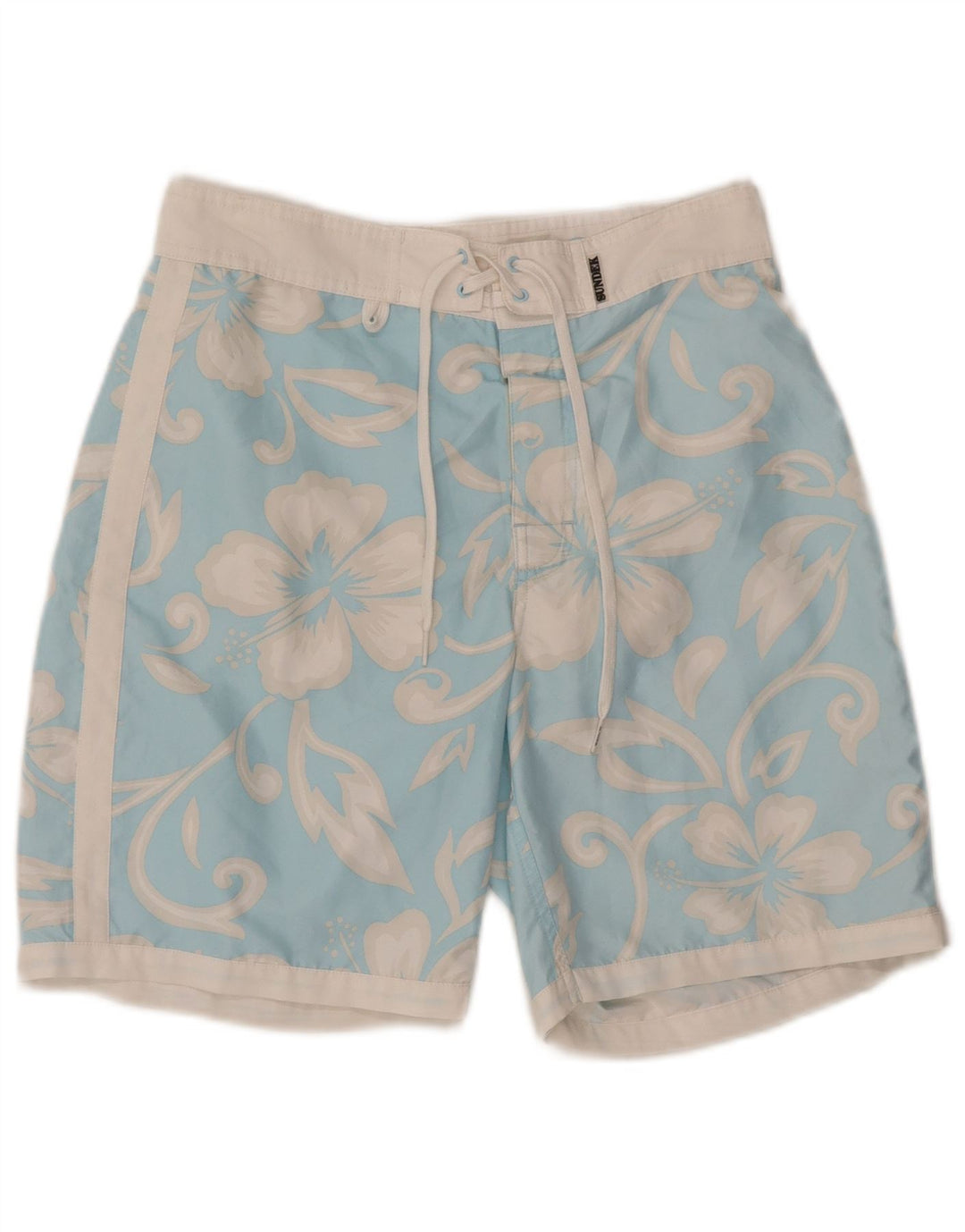 SUNDEK Mens Swimming Shorts Medium Blue Floral Polyester
