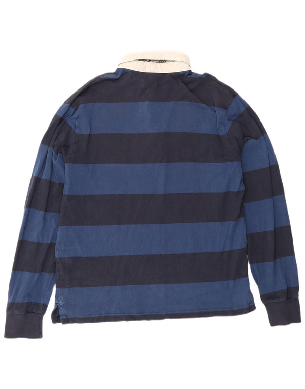 Polo da rugby da uomo a maniche lunghe Gant 2XL cotone a righe blu