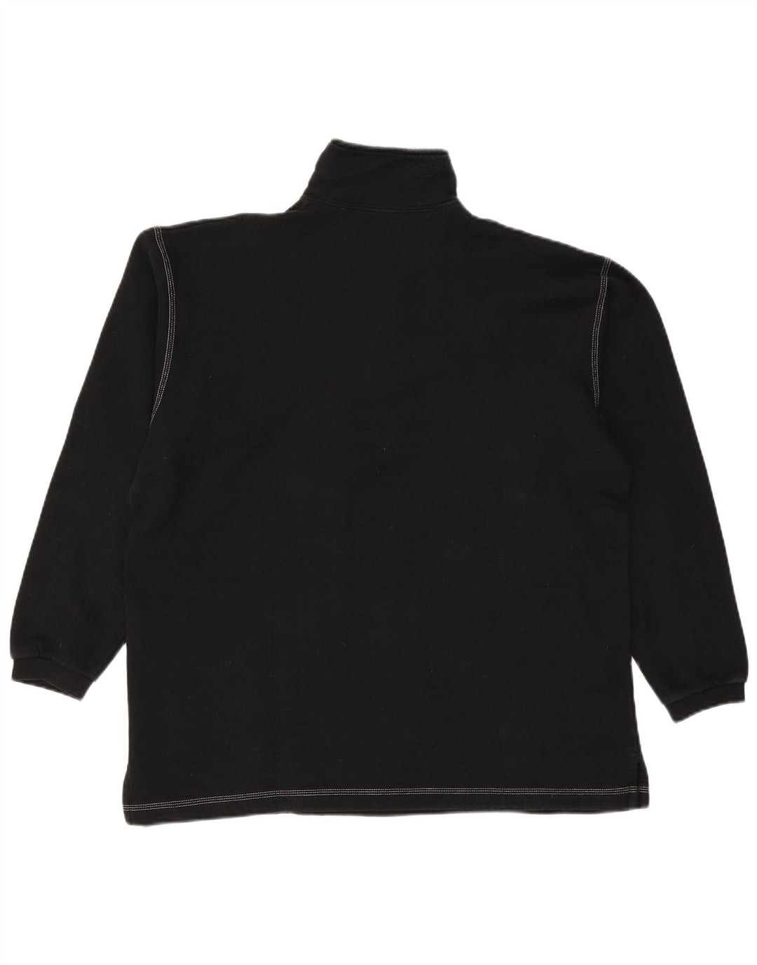 CHAMPION Felpa da uomo con collo con zip, maglione grande, cotone nero