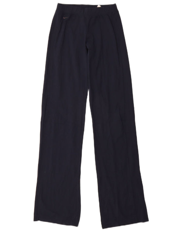 Pantaloni da tuta da donna Nike a gamba larga UK 6/8 XS nylon blu navy