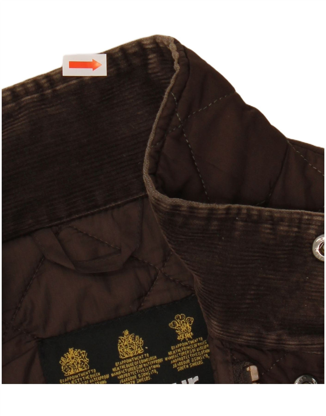 BARBOUR Giacca trapuntata da uomo UK 40 Large Marrone Poliestere