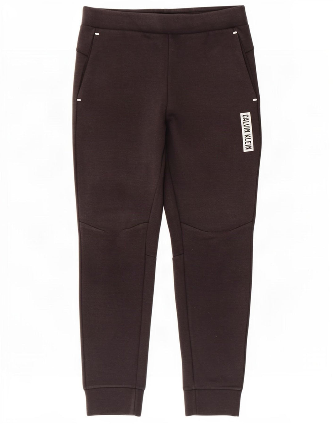 Calvin Klein Pantaloni da tuta da uomo con grafica Joggers piccoli in poliestere grigio