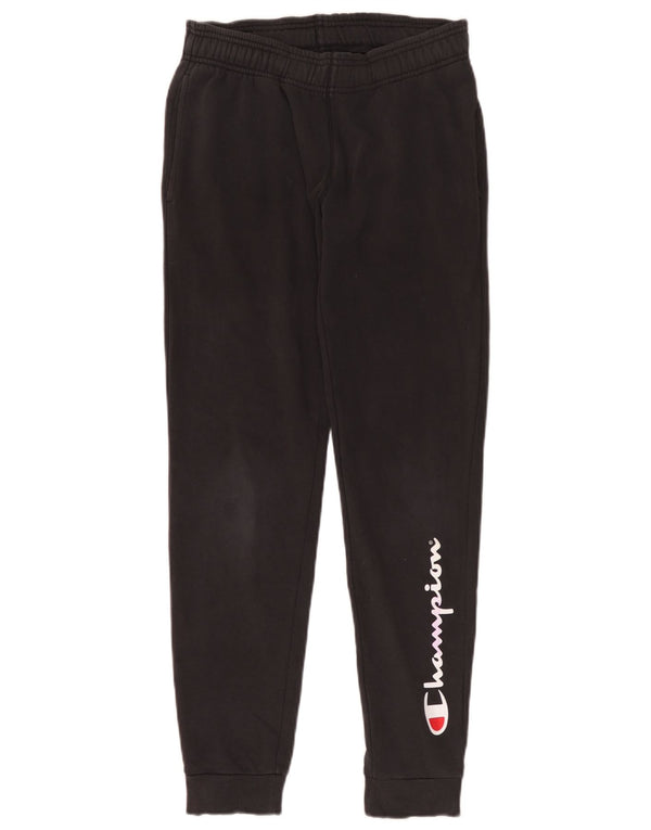 Pantaloni da tuta con grafica Champion da ragazzo, pantaloni da jogging, 13-14 anni, cotone nero