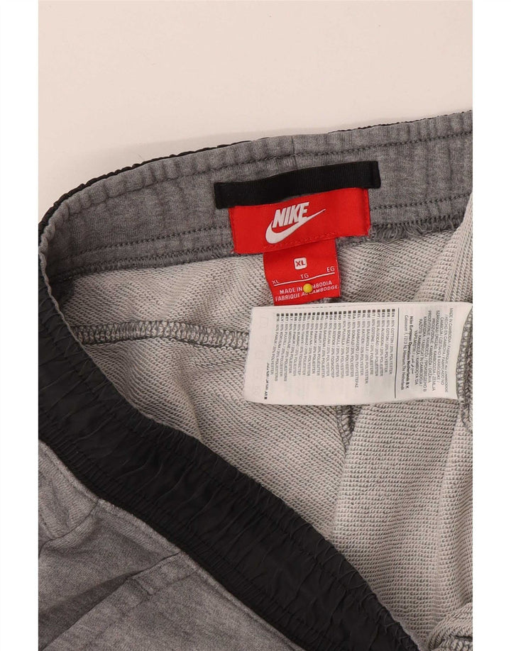 Pantaloni da tuta Nike da uomo XL in cotone color block grigio