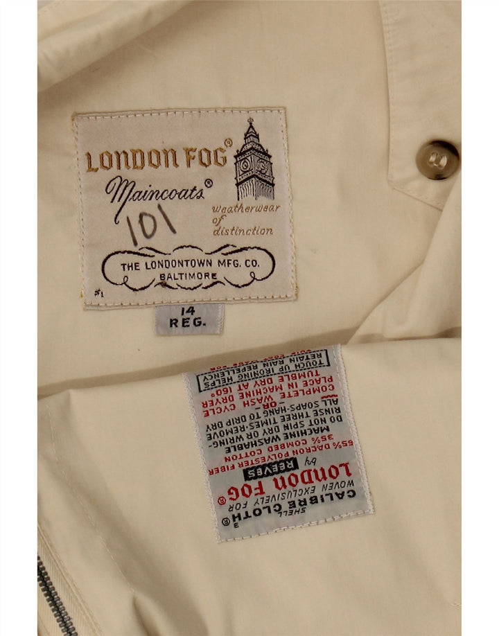 Giubbotto bomber per ragazze LONDON FOG 13-14 anni in poliestere bianco sporco