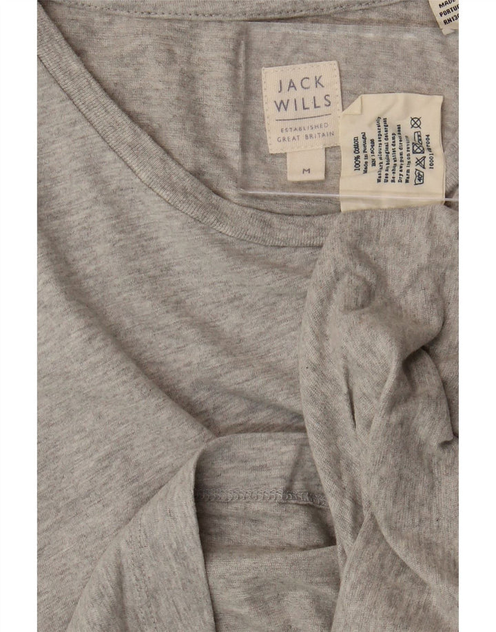JACK WILLS Top da uomo a maniche lunghe in cotone grigio medio