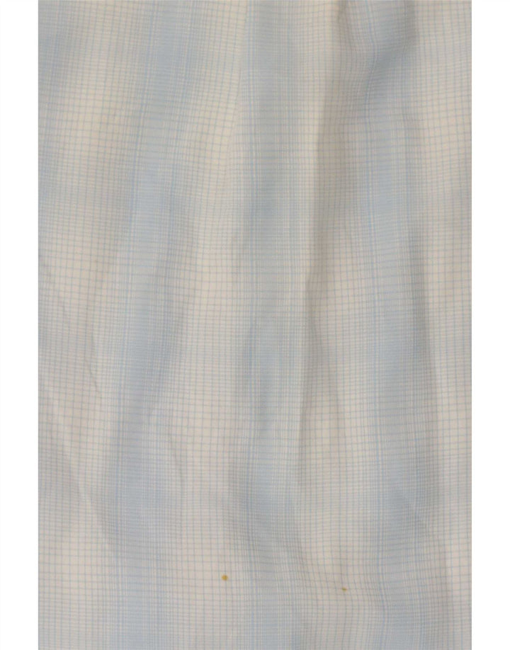 Camicia a maniche corte da uomo Pierre Cardin a quadri blu medio